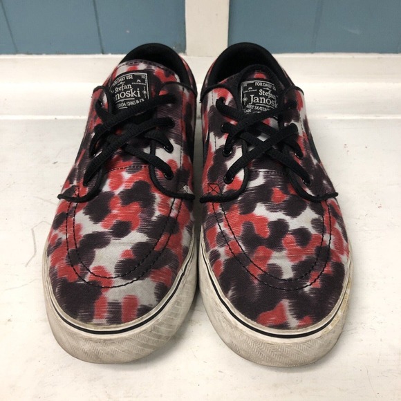 Nike SB Stefan Janoski Premium Red/Blk/Wht Skateboard‎ Sneakers Youth Size 7 - Picture 4 of 9